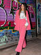 Women's Fabric Trousers in Slim Fit Pink
