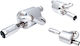 2.5" Twin Loop Round Muffler Polished Tip Xforce Varex