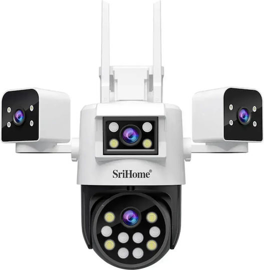 Sricam SH066 IP Quad Κάμερα Παρακολούθησης Wi-Fi 4K Αδιάβροχη με Αμφίδρομη Επικοινωνία και Φακό 4mm