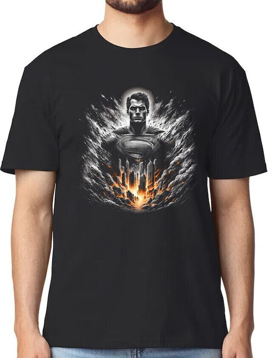 Tricou Superman Metropolis Rebirth Negru