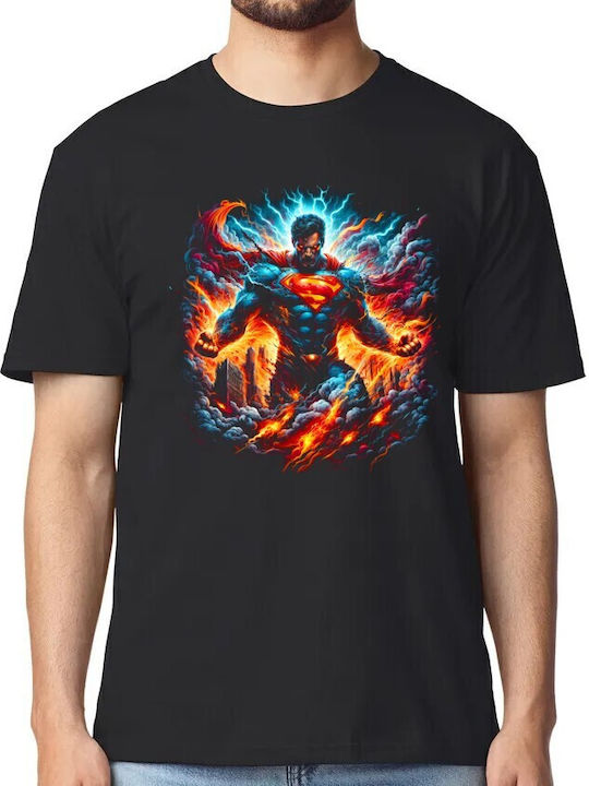 T-shirt Superman Elemental Fury Pop Culture Black