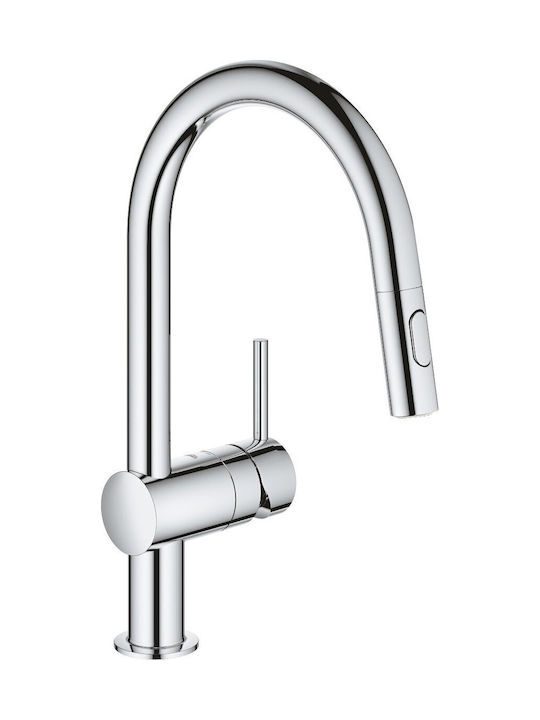 Grohe Küchenarmatur Zähler mit Abnehmbare Dusche in Silber