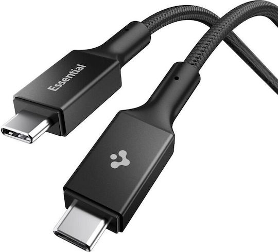 Spigen Braided USB 4 Video Cable USB-C male - USB-C 240W PD Μαύρο 1.5m ACA10423