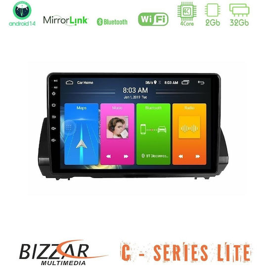 Bizzar Car Audio System for Renault Logan Dacia Sandero Logan Jogger 2022 Bluetooth USB AUX Wi-Fi GPS Apple CarPlay Android Auto with 9" Touch Screen