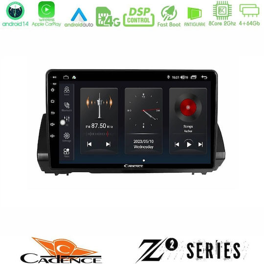 Cadence Car Audio System for Renault Logan Dacia Sandero Logan Jogger 2022 Bluetooth USB Wi-Fi GPS Apple CarPlay Android Auto with 9 Inch Touch Screen