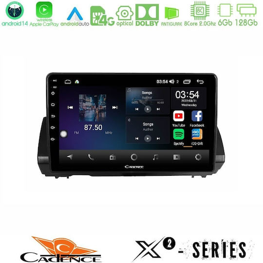 Cadence Car Audio System for Renault Logan Dacia Sandero Logan Jogger 2022 Bluetooth USB Wi-Fi GPS Apple CarPlay Android Auto with 9 Inch Touch Screen