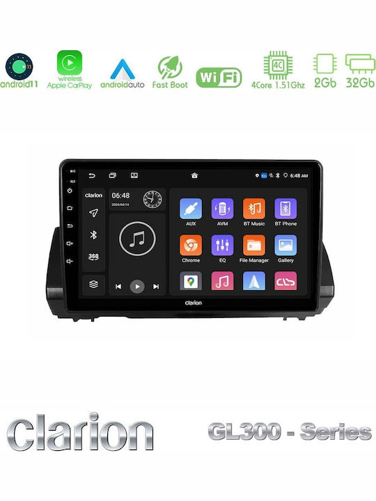 Clarion Автомобилна Аудио Система (Блутут/USB/AUX/WiFi/GPS/Apple-Carplay/Android-Auto) с Тъчскрийн 9"