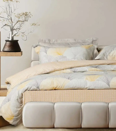 Das Home Sheet Sets Queen 240x260cm. Happy Grey, Ochre 4pcs