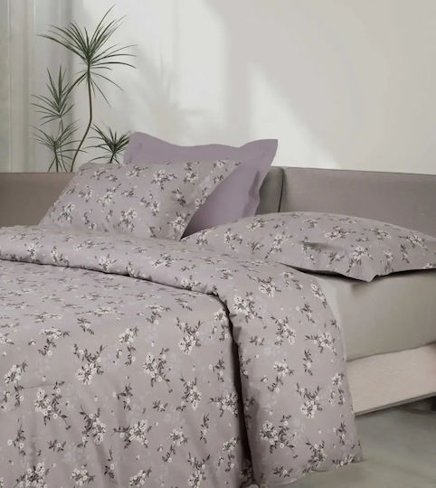 Das Home Bettwäsche-Set Überdoppel 240x260cm. Happy Grey, Taupe 4Stück