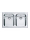 Franke Ένθετος Νεροχύτης Inox Σατινέ Μ86xΠ50cm Ασημί