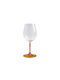 Domumart Set de pahare pentru Vin Alb din Cristal în Culoarea Portocaliu Cu picior 450ml 6buc