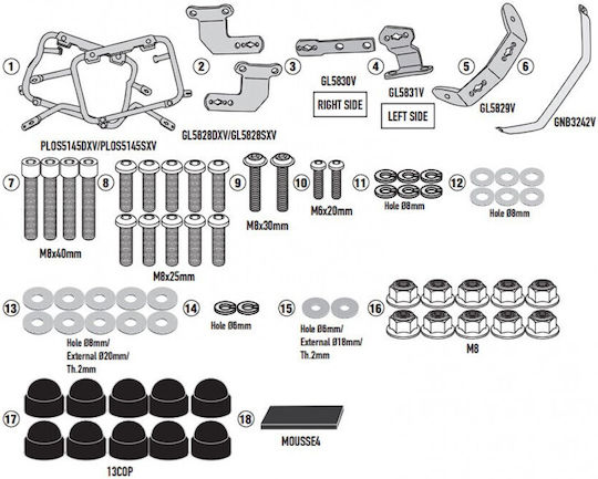 Kappa Side Mounts Shaped Bmw F 900 Gs 24-25 Klos5145cam