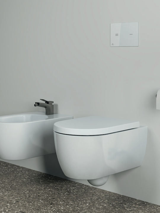 Ideal Standard Aquablade Λεκάνη Κρεμαστή με Κάλυμμα με Μπιντέ Χωρίς Κάλυμμα Λευκή Ideal Standard Aquablade Λεκάνη Κρεμαστή με Κάλυμμα με Μπιντέ Χωρίς Κάλυμμα Λευκή
