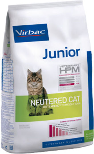 Virbac Veterinary Hpm Dry Food for Young Sterilized Cats with Chicken / Poultry / Pork / Potatoes / Rice 0.4kg
