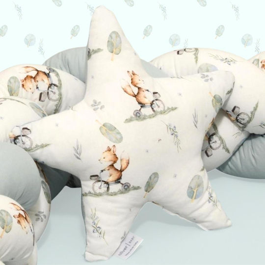 Baby Oliver Baby Oliver Nursery Decor Cradle Pillow Green 37x37cm