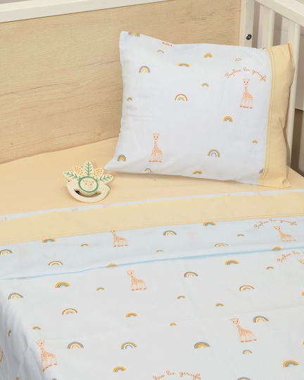 Sophie La Girafe Fitted Set Light Blue 110x170cm Sophie La Girafe Fitted Set Light Blue 110x170cm