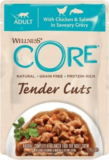 Brit Wet Food for Adult Cats in Pouches with Chicken and Salmon 85gr