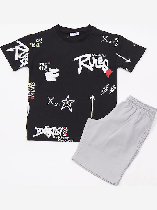 Kinder-Set mit Shorts Sommer 2Stück Black
