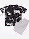 Kinder-Set mit Shorts Sommer 2Stück Black