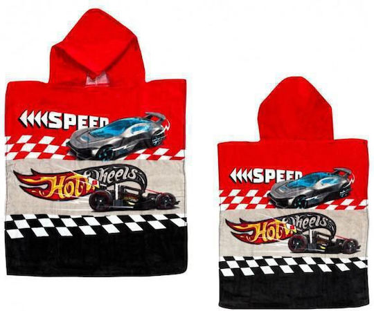 Kids Poncho 55x55cm Hot Wheels Carbotex Hw202024