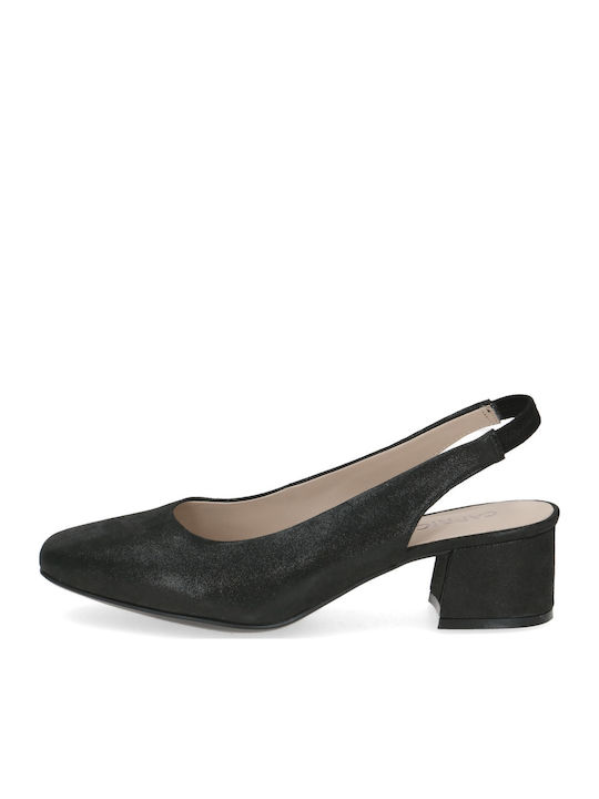 Caprice Leather Black Heels