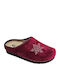 Anatomical Leather Women's Slippers Burgundy
