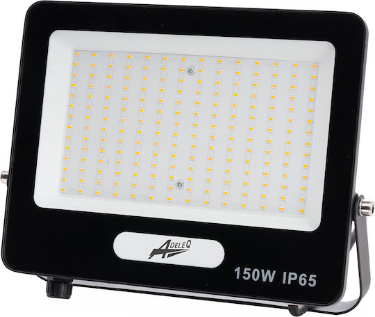 Adeleq Waterproof LED Flood Light 150W Cold White 6200K with Motion Sensor IP65