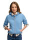 Essential Logo Sweatshirt für Damen mit Kapuze Blau