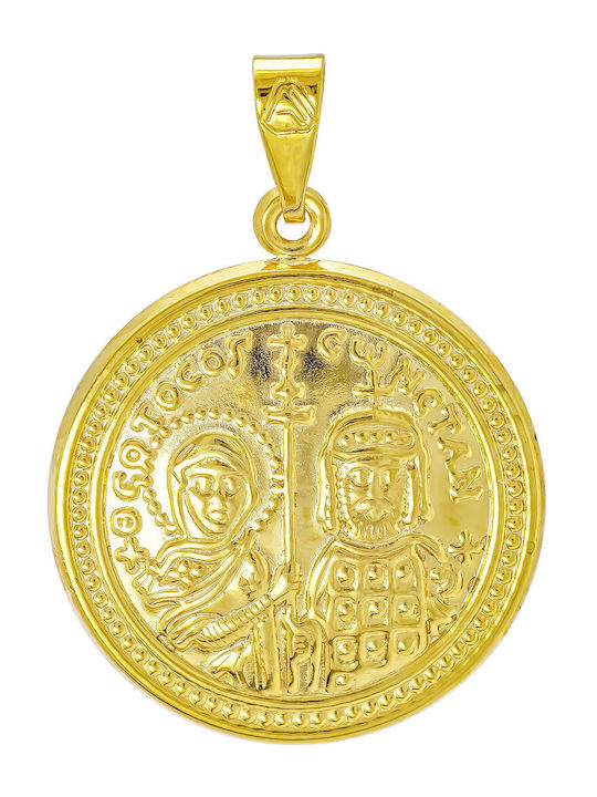 Kiriakos Gofas Pendant Kids Talisman Konstantinato made of Gold 9K KN594