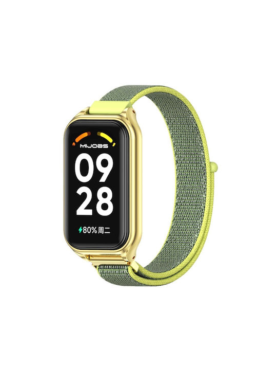 Xiaomi Smart Band 8 Active Mijobs Каишка Найлон Сиво Зелено