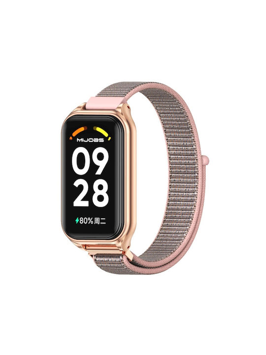 Xiaomi Smart Band 8 Active Mijobs Strap Nylon Rose Gold Xiaomi Smart Band 8 Active Mijobs Strap Nylon Rose Gold