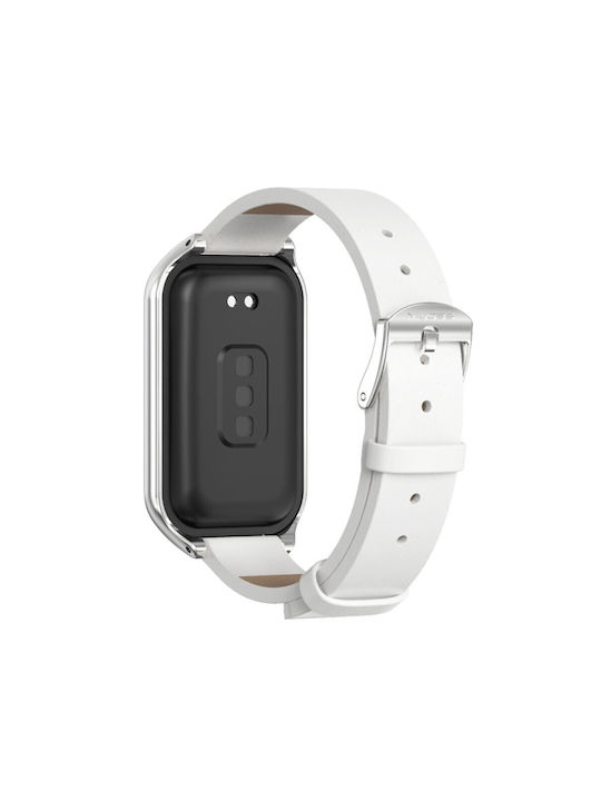Xiaomi Smart Band 8 Active Mijobs Λουράκι Συνθετικό Δέρμα White