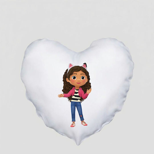 Heart Pillow Size 41x39cm Gabby's Dollhouse Gabi Dollhouse White