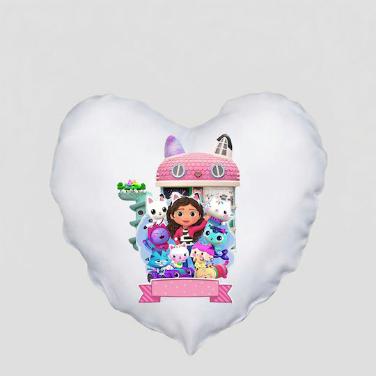 Heart Pillow Size 41x39cm Gabby's Dollhouse Gabi Dollhouse White