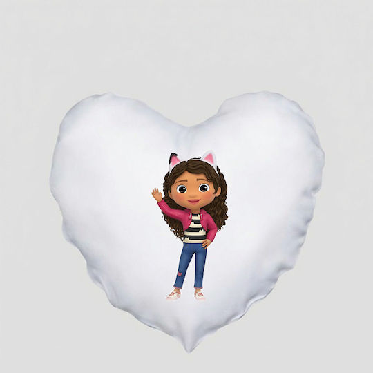 Heart Pillow Size 41x39cm Gabby's Dollhouse Gabi Dollhouse White