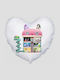 Heart Pillow Size 41x39cm Gabby's Dollhouse Gabi Dollhouse White