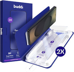 Tempered Glass Compatible With Samsung Galaxy S25 Ultra Buddi Easy Fit Scratch Resistant Screen Protection Glass 2 Pieces Clear