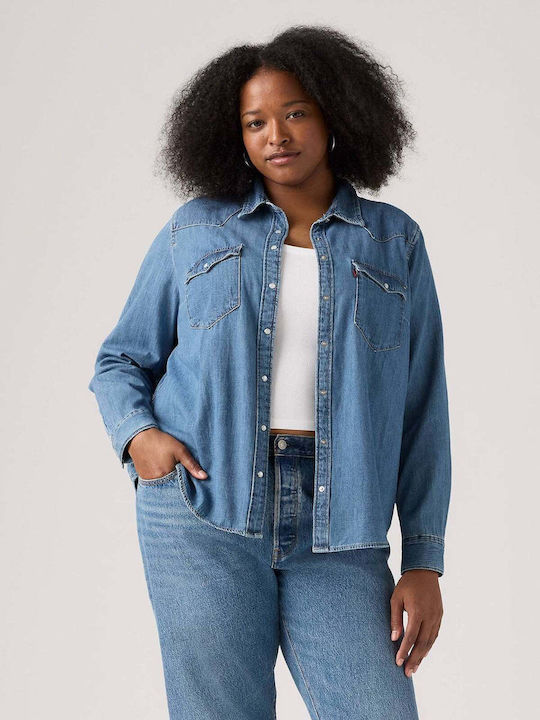 Levi's Essential Western Langärmelig Damen Deni...
