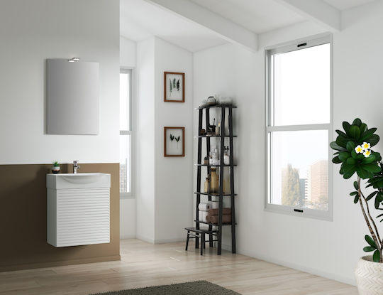 Piccadilly Waschtisch mit Waschbecken & Spiegel mit Licht White