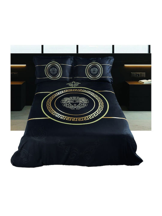 Makis Tselios Home Duvet Set Queen 220x240cm Medusa Black 3pcs