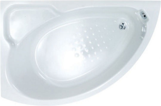 Sanitec Λυδια 01-01-00542 Γωνιακή Μπανιέρα Αριστερής Τοποθέτησης Ακρυλική 125x90cm