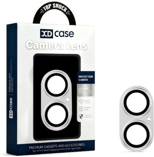 iPhone 17 Xdcase Armor Vollständiger Schutz Metallfolie Ring Kamera Zubehör Silber
