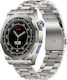 Z18 Max Edelstahl Smartwatch mit Pulsmesser (Silber)