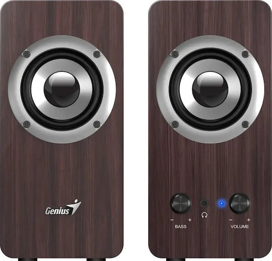 Genius SP-HF400 2.0 Speakers 10W Brown
