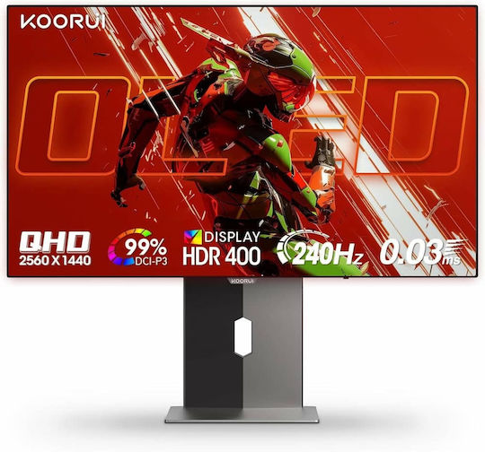 Koorui S2721XO QD-OLED HDR Монитор 27" QHD 2560x1440 240Hz с Време за Реакция 0.03мс GTG