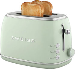 Sweiss Φρυγανιέρα 2 Θέσεων 850W Πράσινη