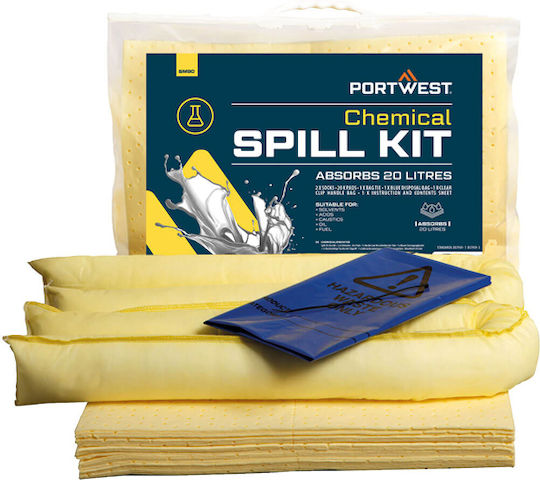 Portwest Sm80 – Sm90 – Chemical Leak Kit 20 Liters Box 6 Kits
