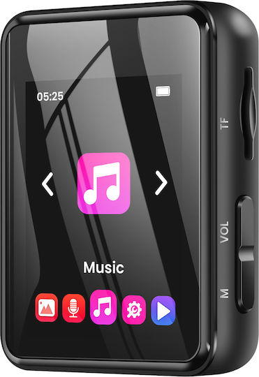 Avizar Mp3 Player Clip 16 Gb Music Video 2" Screen Black