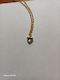 Necklace with design Heart from Gold Plated Steel with Zircon