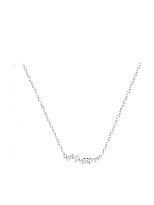 Polytimo Necklace from 9 K White Gold